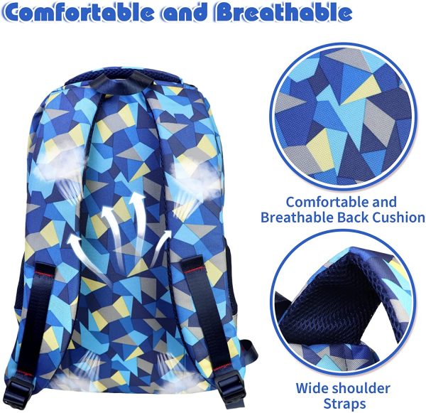 Garçons Sac à Dos, Sacs d'école pour Les garçons Idéal pour Les élèves du Collège Enfants Ados Daypacks Casual Sacoche pour Ordinateur Portable Voyage Sac à Dos – Image 4