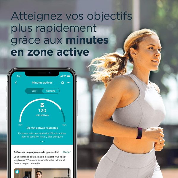 Bracelet d'Activité Fitbit Charge 4 pour La Santé et Le Sport avec Gps, Suivi de leNatation et Jusqu'à 7 Jours – Image 4