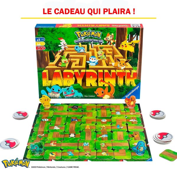 Ravensburger ??Le Grand Classique des Jeux de société ??Labyrinthe Pokémon ??pour Enfant et Famille ??De 2 à 4 Joueurs à partir de 7 Ans ??Mixte ??26949 (Multilingue ??Français Inclus) – Image 2