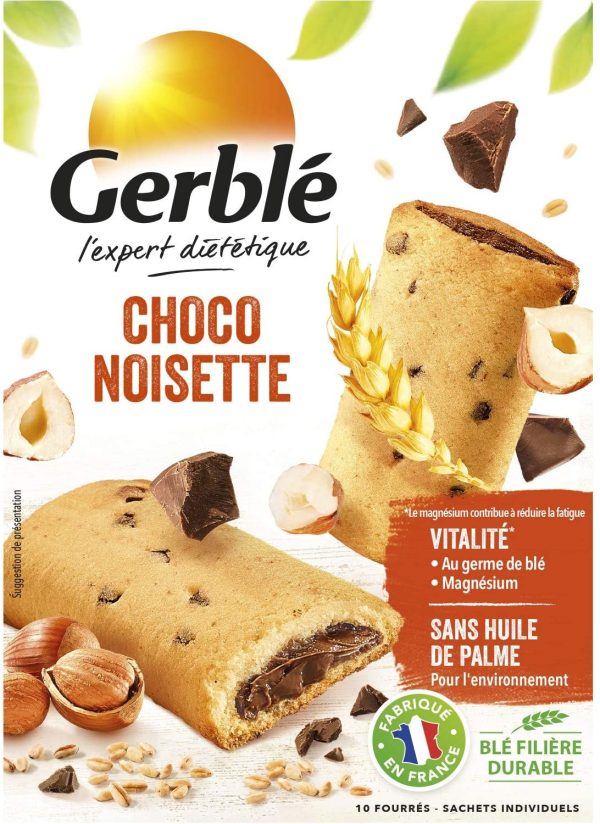 Gerblé Vitalité, Biscuits Fourrés Choco Noisette, Sans huile de palme, 1 boîte de 10 biscuits, 200g – Image 2