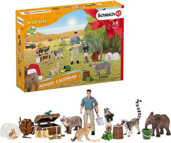 Schleich 98272 Calendrier de l'Avent Wild Life 2021 (Wild Life) Multicolore