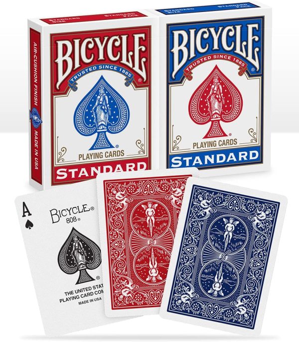 Bicycle- Rider Back Standard Index 2 Pack 2 Jeu de Cartes de Poker, 608081, Rouge E Bleu, 62. 5 x 88 Mmm – Image 2