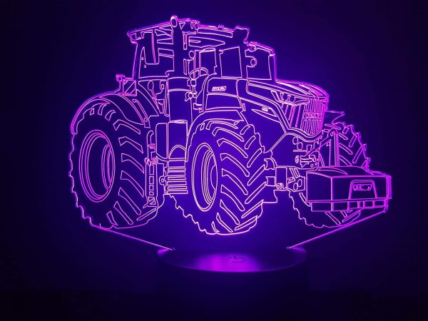 FEN Tracteur, Lampe illusion 3D à LED - leds illusion 3D - 7 Couleurs – Image 4