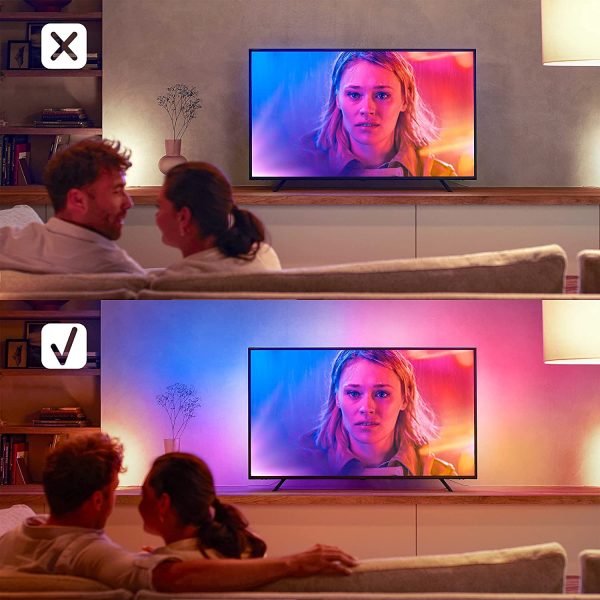 PHILIPS HUE - BANDE DE LEDS À GRADIENT DE TEINTE RÉALISÉE POUR LA TÉLÉVISION 55 POUCES – Image 3