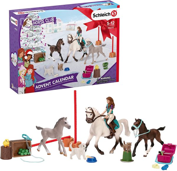 Schleich 98270 Calendrier de l'Avent Horse Club 2021 Multicolore