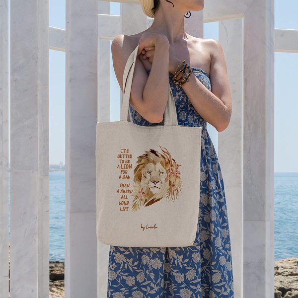 Loxato Tote Bag - Sac Tissu - Sac Fourre Tout Femme - Sac En Toile - Sac Tote Bag - Tote Bag Coton 100% - Sac Jute Extra Large 8cm - Sac Coton - Grand Tote Bag 35 x 42 x 8 cm