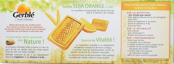 Gerble Vitalité, Biscuit Soja Orange, Sans Huile de Palme, 4 Sachets Individuels, 20 Biscuits, 280 g, 99144 – Image 3