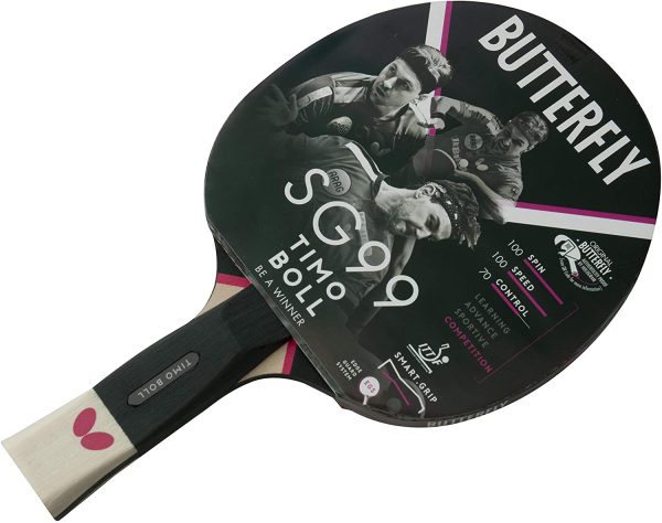 Butterfly SG99 Raquette de Tennis de Table Noir/Rouge – Image 6