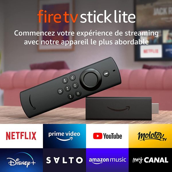 Fire TV Stick Lite avec télécommande vocale Alexa | Lite (sans boutons de contrôle de la TV), Streaming HD – Image 6