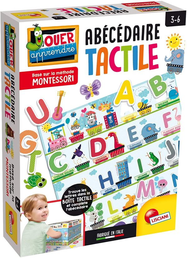 Lisciani ??Montessori L’Alphabet Tactile - Jeu éducatif pour enfants à partir de 3 ans ??FR72446