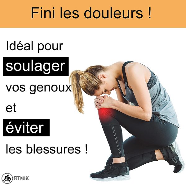 Genouillère Sport X2, Genouillere Arthrose, Protege Genoux, Genouillère Rotulienne Ligamentaire,[BONUS: Rouleau Kiné et EBOOK OFFERT] Accessoire Musculation, Crossfit Materiel, Soutien Articulaire