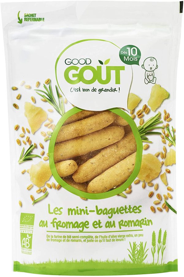 Good Goût - BIO - Mini Baguettes Fromage romarin Dès 10 Mois 70g – Image 3