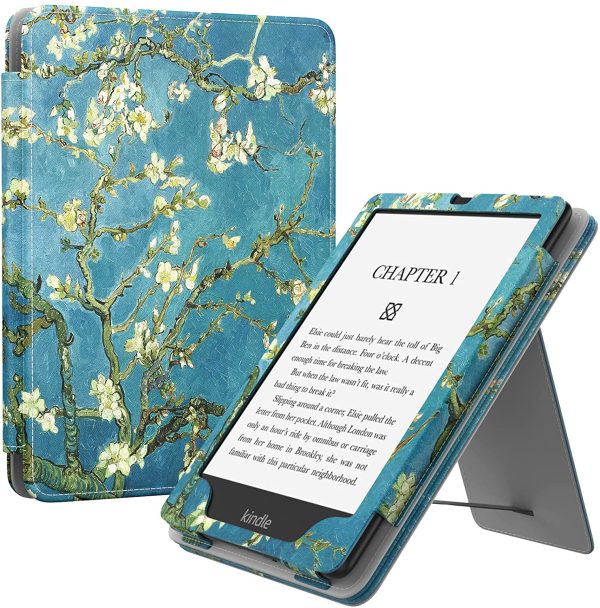 Étui Compatible avec 6,8 Pouces Kindle Paperwhite 11e Gén Modèle 2021, Coque de Protection avec Dragonne, Auto Réveil/Veille pour Kindle Paperwhite Édition Signature, Abricot épanoui – Image 4