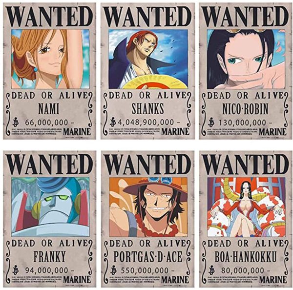 Wanted Posters 28,5 cm × 19,5 cm, Poster Manga Nouvelle édition Affiche Papier Kraft, Lot de 24 – Image 7