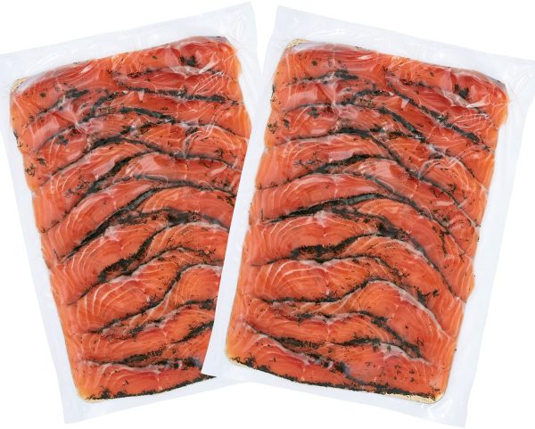 COMPTOIR DE LA GASTRONOMIE - Lot de 2 paquets de Saumon Gravlax "Mariné à l'aneth" Maison (0,200 Kg environ )