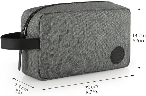 GAGAKU Homme Trousse de Toilette Imperméable Dopp Kit Multifonctions Trousses à Maquillage de Voyage - Gris – Image 5