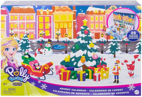 Polly Pocket calendrier de l’avent sur le thème de la magie de Noël avec 25 surprises à découvrir, jouet pour enfant dès 4 ans, GKL46 – Image 6