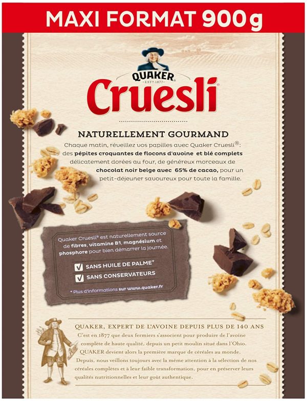 Quaker Cruesli, Chocolat Noir, 900 gramme – Image 6