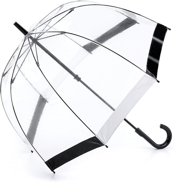 Fulton Parapluie Cannes, Black & WhiteTrim (Transparent) - L041 Black & White Trim – Image 3