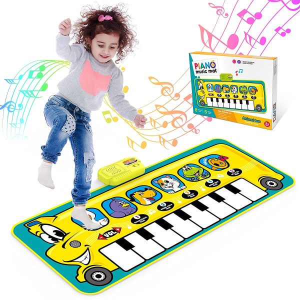 Let's Arezooo Tapis de Jeux Enfant avec 8 Sons d'animaux, Tapis de Musique Antidérapant Tapis de Danse Drôle de pour Bébés (110 * 36cm) – Image 3