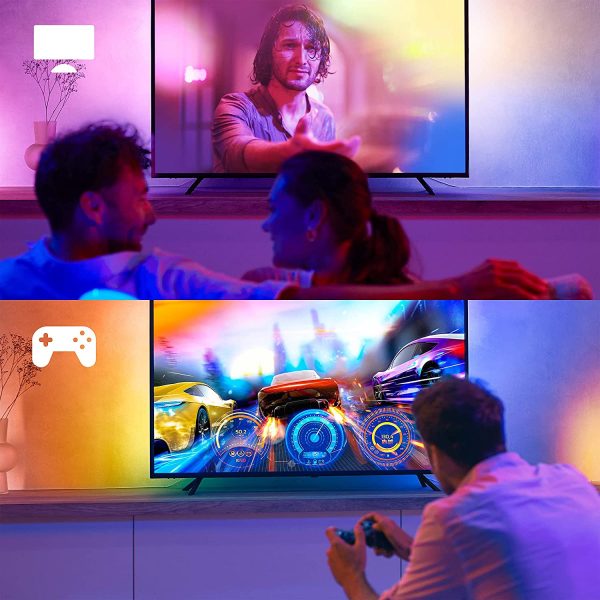 PHILIPS HUE - BANDE DE LEDS À GRADIENT DE TEINTE RÉALISÉE POUR LA TÉLÉVISION 55 POUCES – Image 2