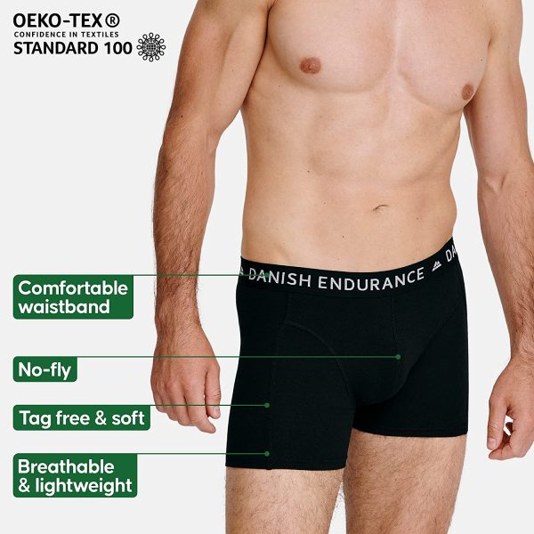 DANISH ENDURANCE 6 Boxers Homme en Coton Ultra Doux Oeko-TEX®, Coupe Classique, Maintien et Confort Supérieur, Caleçon – Image 3