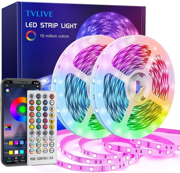 Ruban LED 20M Led Chambre 5050 RGB Bande LED avec Télécommande 40 Touches,Synchroniser avec Rythme de Musique, Contrôlé par APP du Smartphone,LED Ruban pour Maison Décoration, Cuisine, Mariage – Image 3