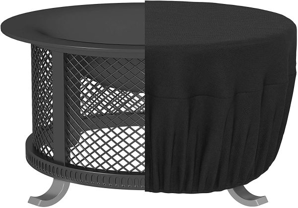 Amazon Basics Housse de protection pour brasero rond 1,11 m, Noir – Image 5