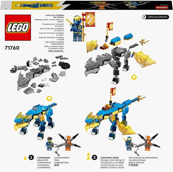 LEGO 71760 Ninjago L’Évolution Dragon du Tonnerre De Jay, Jouet pour Enfants dès 6 Ans, Set avec Figurine de Serpent avec bannière de Mission Speed à Collectionner – Image 7