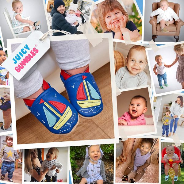 Juicy Bumbles Chaussures Bébé - Chaussons Bébé - Chaussons Cuir Souple - Chaussures Cuir Souple Premiers Pas - Bébé Fille Chaussures Bébé Garçon – Image 6