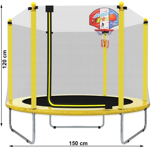 LANGXUN 5FT (152,4cm) Trampoline intérieur/extérieur | pour Enfants/Enfants Meilleurs Cadeaux d'anniversaire de Bons Outils d'exercice () – Image 3