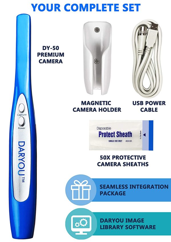 DARYOU DY-50 Intraoral Camera caméra intra-orale intraorale caméra dentaire Super Clear Dental Camera.Button fonctionne VRAIMENT dans Examine Pro, LOGOsw, DBSwin, Vixwin, Eaglesoft Dexis More – Image 2