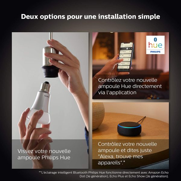 Philips Hue Ampoule LED Connectée White GU10 Compatible Bluetooth, Fonctionne avec Alexa – Image 3