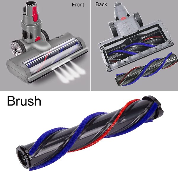 Brosse Rotative Motorisée Électrique Turbo compatible pour Dyson V7 V8 V10 Dégagement Rapide avec Rouleau Poils Durs pour Parquet avec Lumière LED Automatique (N'EST PAS COMPATIBLE POUR V11) – Image 5