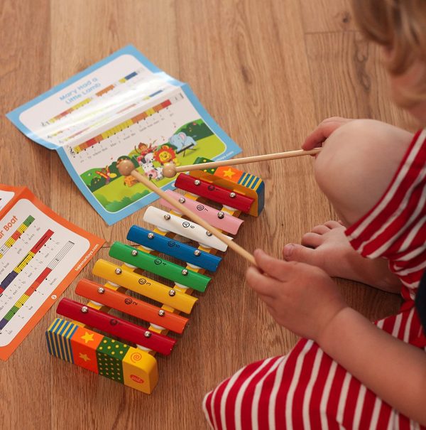 bee SMART ??Xylophone - Instruments de Musique pour bébé - Instrument de Musique Xylophone en Bois pour Les Enfants - Présenté en boîte en Bois. 18 Mois – Image 8