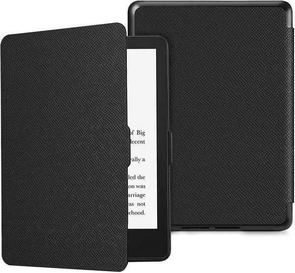 FINTIE Étui pour 6,8" Kindle Paperwhite (11e génération, modèle 2021), Coque de Protection Mince et Léger, Housse Fermeture Magnétique Auto Réveil/Veille, Noir – Image 4