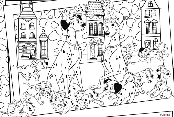 Lisciani, Puzzle pour enfants à partir de 3 ans, 24 pièces, 2 en 1 Double Face Recto / Verso avec le dos à colorier - Disney 101 Dalmatiens 86214 – Image 3