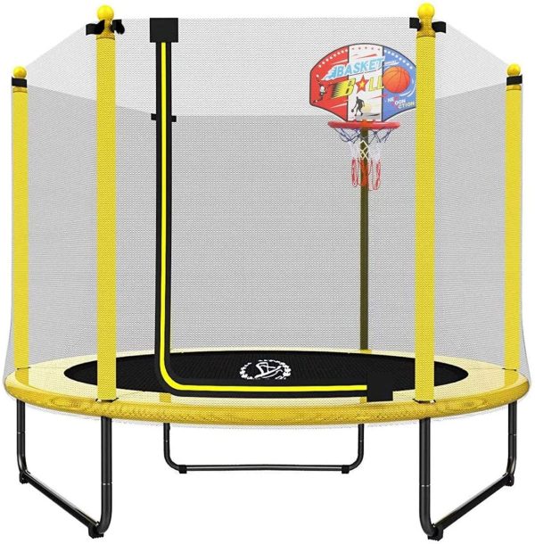 LANGXUN 5FT (152,4cm) Trampoline intérieur/extérieur | pour Enfants/Enfants Meilleurs Cadeaux d'anniversaire de Bons Outils d'exercice () – Image 7