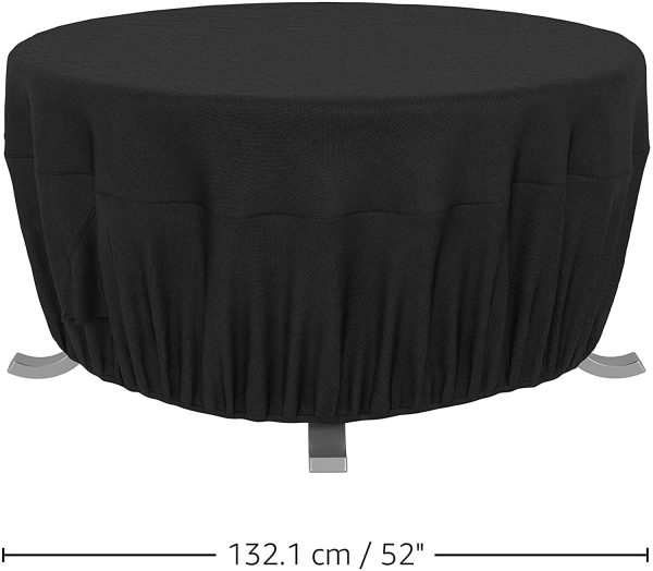 Amazon Basics Housse de protection pour brasero rond 1,11 m, Noir