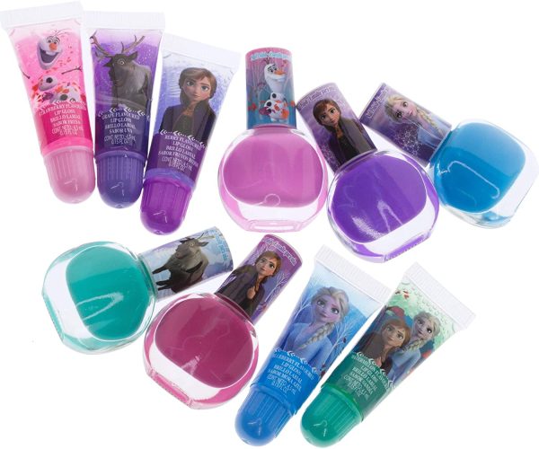 Disney Frozen - Townley Girl Ensemble de maquillage cosmétique pour les filles avec des autocollants pour vernis à ongles brillant à lèvres - 11 pièces | Cadeau d'anniversaire pour les filles 3 ans+ – Image 4