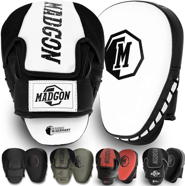 MADGON Pao Boxe avec Rembourrage de Haute Qualité pour Une Absorption Optimale des Chocs ??Patte d’Ours Boxe Durable pour Les Arts-Martiaux, Le Kickboxing et la Boxe- 1 Paire - Sac Inclus – Image 4