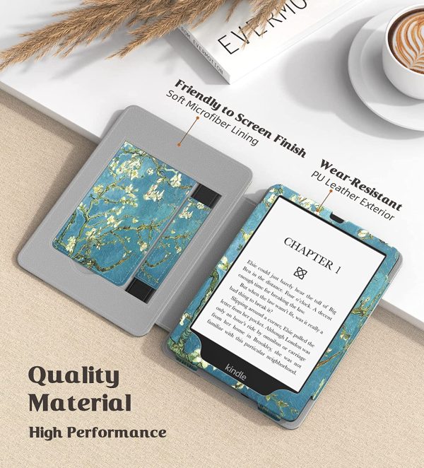 Étui Compatible avec 6,8 Pouces Kindle Paperwhite 11e Gén Modèle 2021, Coque de Protection avec Dragonne, Auto Réveil/Veille pour Kindle Paperwhite Édition Signature, Abricot épanoui – Image 6