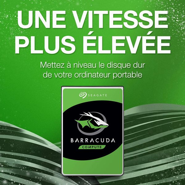 BarraCuda, 1 To, Disque dur interne HDD ??2,5" SATA 6 Gbit/s 5 400 tr/min, 128 Mo de mémoire cache, pour PC portable - Ouverture facile (ST1000LMZ48) – Image 3