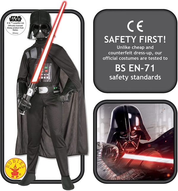 Rubie's - Déguisement Classique Officiel - Dark Vador Star Wars, enfant, ST-641066M, Taille M 5 à 6 ans – Image 6