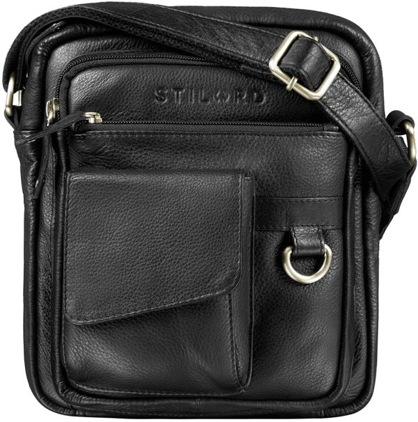 STILORD 'Ryan' Sac Croisé pour Hommes Cuir Petit Sac à Bandoulière Vintage Leather Bag Sacs Messagers pour iPad 9.7 Pouces Cuir véritable – Image 5