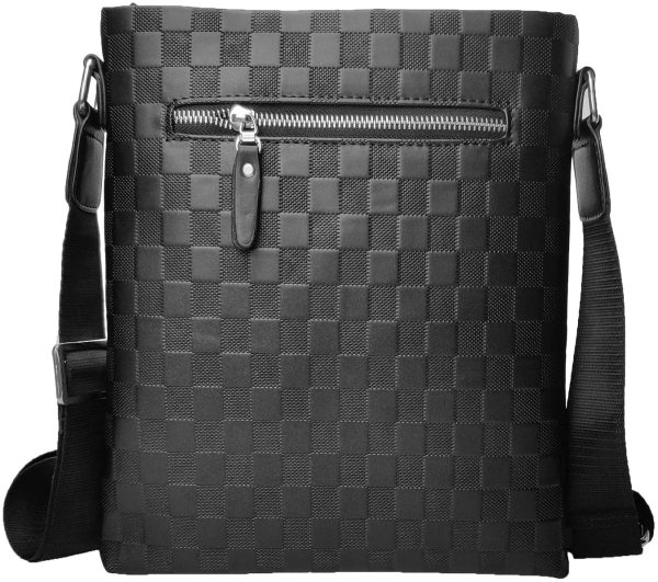 Flow.month Sac à bandoulière en Cuir pour Homme d'affaires Casual Ipad Casual Crossbody Bag Classic Bag Tote Bag, bandoulière réglable, adapté aux Voyages/au Quotidien/au Bureau – Image 3