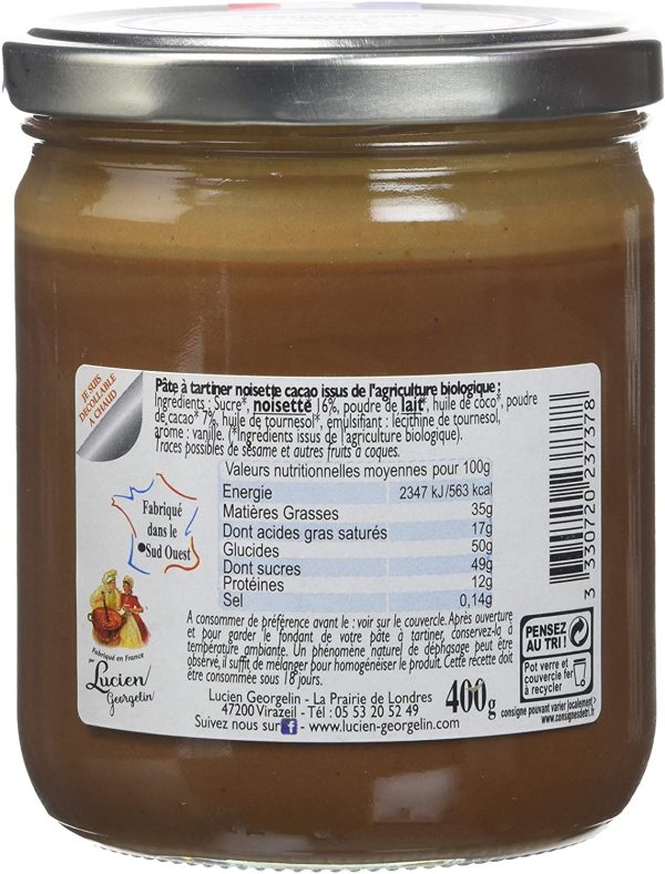 Lucien Georgelin Pâte à Tartiner Bio 400g – Image 2