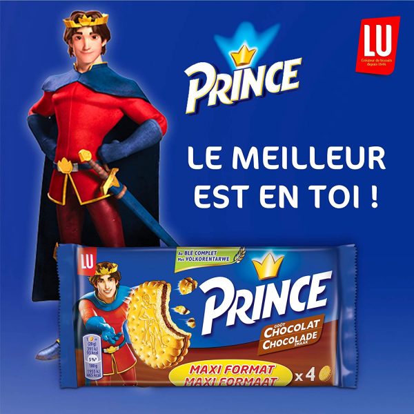 Prince de LU Chocolat - Au Blé Complet - Présentoir de 20 Sachets Maxi Format de 4 Biscuits (80 g) – Image 5