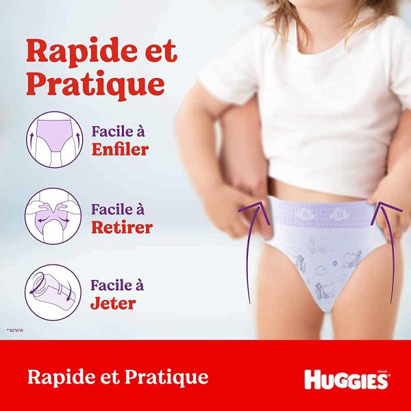 Huggies Ultra Comfort Pants, Culottes absorbantes bébé Taille 4 (9-14 kg) x144