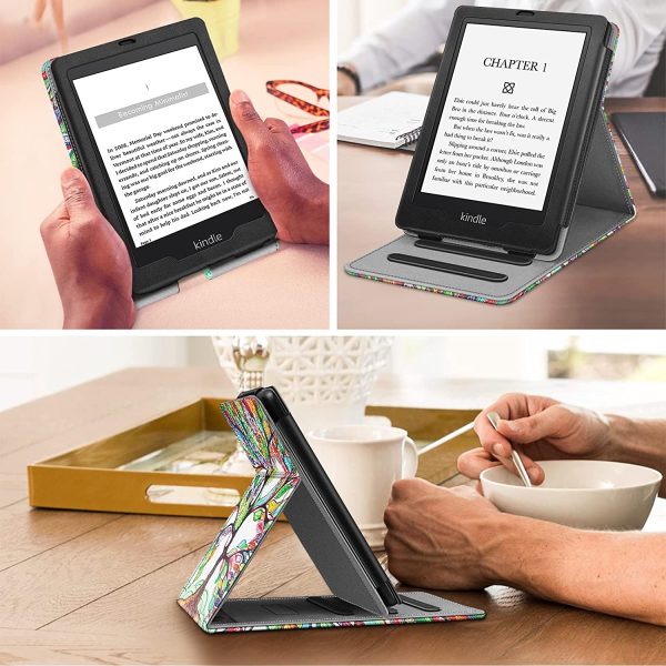 FINTIE Étui pour 6,8" Kindle Paperwhite (11e génération, modèle 2021), Coque Housse Support Multiposition Case avec Veille/Réveil Automatique pour Kindle Paperwhite Signature Edition, Love Tree – Image 3